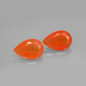 캐럿 천연 오렌지 카넬리안 보석, 투명한, 9.1×6.2 mm, 투명/반투명