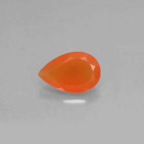 1.16캐럿 천연 오렌지 카넬리안, 투명한, 9.1×6 mm, 투명/반투명