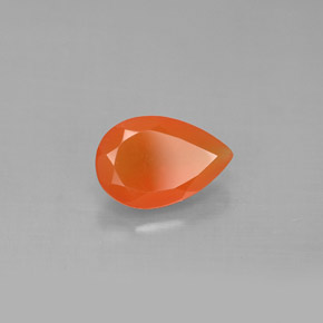 1.16캐럿 천연 오렌지 카넬리안, 투명한, 9.1×6 mm, 투명/반투명