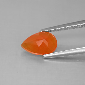 1.16캐럿 천연 오렌지 카넬리안, 투명한, 9.1×6 mm, 투명/반투명