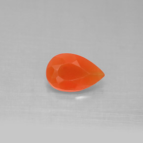 1.04캐럿 천연 오렌지 카넬리안, 투명한, 9×5.9 mm, 투명/반투명