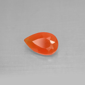 1.04캐럿 천연 오렌지 카넬리안, 투명한, 9×5.9 mm, 투명/반투명
