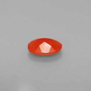 0.66캐럿 천연 레드 오렌지 카넬리안, 투명한, 7×5 mm, 투명/반투명