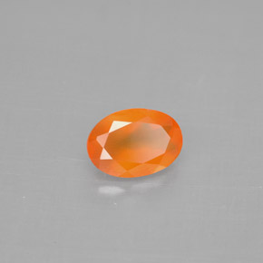 0.70캐럿 천연 오렌지 카넬리안, 투명한, 7.1×5 mm, 투명/반투명