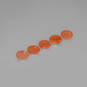 캐럿 천연 레드 오렌지 카넬리안 보석, 투명한, 7×5 mm, 투명/반투명