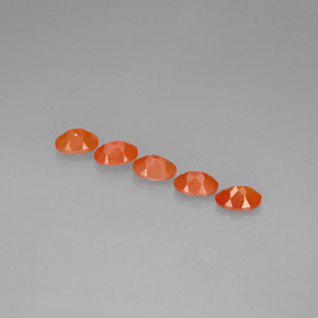 캐럿 천연 레드 오렌지 카넬리안 보석, 투명한, 7×5 mm, 투명/반투명