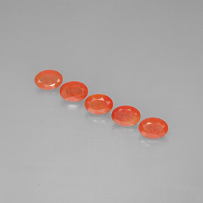캐럿 천연 레드 오렌지 카넬리안 보석, 투명한, 7.1×5.1 mm, 투명/반투명