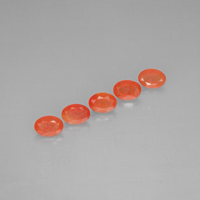 캐럿 천연 레드 오렌지 카넬리안 보석, 투명한, 7.1×5.1 mm, 투명/반투명