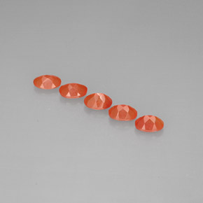 캐럿 천연 레드 오렌지 카넬리안 보석, 투명한, 7.1×5.1 mm, 투명/반투명