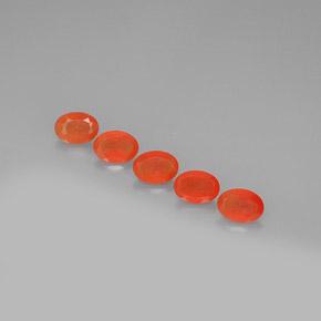 캐럿 천연 레드 오렌지 카넬리안 보석, 투명한, 7×5.1 mm, 투명/반투명