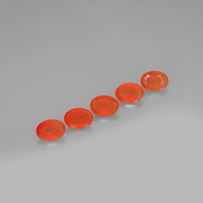 캐럿 천연 레드 오렌지 카넬리안 보석, 투명한, 7×5.1 mm, 투명/반투명