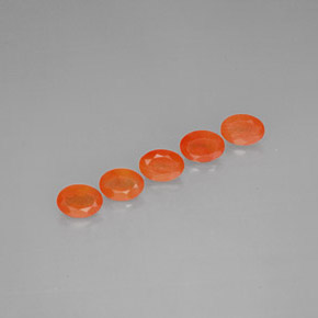 캐럿 천연 레드 오렌지 카넬리안 보석, 투명한, 7.1×5.1 mm, 투명/반투명