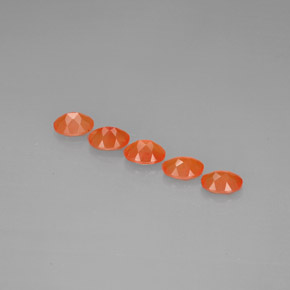 캐럿 천연 레드 오렌지 카넬리안 보석, 투명한, 7.1×5.1 mm, 투명/반투명