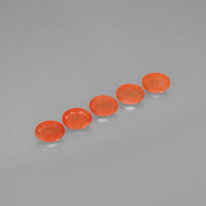 캐럿 천연 레드 오렌지 카넬리안 보석, 투명한, 7×5 mm, 투명/반투명