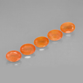 캐럿 천연 오렌지 카넬리안 보석, 투명한, 7.1×5.2 mm, 투명/반투명