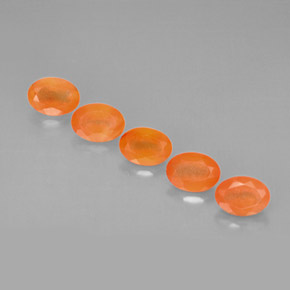 캐럿 천연 오렌지 카넬리안 보석, 투명한, 7.1×5.2 mm, 투명/반투명