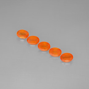 캐럿 천연 오렌지 카넬리안 보석, 투명한, 7×5.2 mm, 투명/반투명
