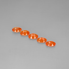 캐럿 천연 오렌지 카넬리안 보석, 투명한, 7×5.2 mm, 투명/반투명