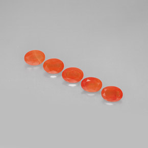 캐럿 천연 레드 오렌지 카넬리안 보석, 투명한, 7×5.2 mm, 투명/반투명
