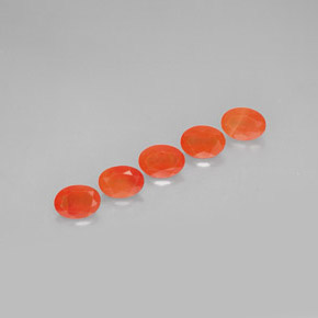 캐럿 천연 레드 오렌지 카넬리안 보석, 투명한, 7×5.2 mm, 투명/반투명