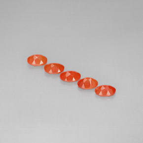 캐럿 천연 레드 오렌지 카넬리안 보석, 투명한, 7×5.2 mm, 투명/반투명