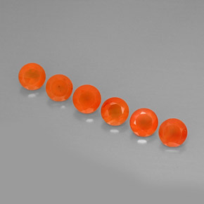 캐럿 천연 오렌지 카넬리안 보석, 투명한, 5.03 mm, 투명/반투명