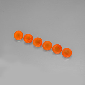 캐럿 천연 오렌지 카넬리안 보석, 투명한, 5.10 mm, 투명/반투명