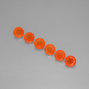 캐럿 천연 오렌지 카넬리안 보석, 투명한, 5.05 mm, 투명/반투명