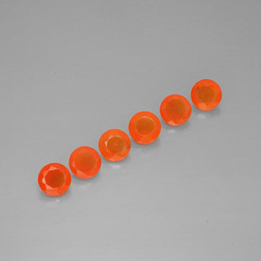 캐럿 천연 오렌지 카넬리안 보석, 투명한, 5.05 mm, 투명/반투명