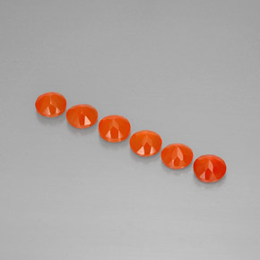 캐럿 천연 오렌지 카넬리안 보석, 투명한, 5.05 mm, 투명/반투명