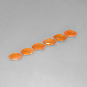 캐럿 천연 오렌지 카넬리안 보석, 투명한, 8×4 mm, 투명/반투명