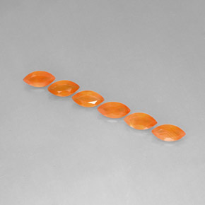 캐럿 천연 오렌지 카넬리안 보석, 투명한, 8×4 mm, 투명/반투명