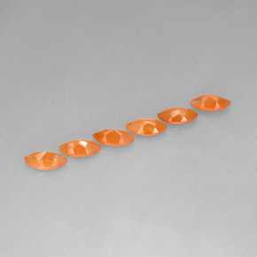캐럿 천연 오렌지 카넬리안 보석, 투명한, 8×4 mm, 투명/반투명