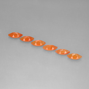 캐럿 천연 오렌지 카넬리안 보석, 투명한, 8.2×3.9 mm, 투명/반투명