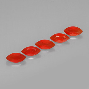 캐럿 천연 레드 오렌지 카넬리안 보석, 투명한, 8×4 mm, 투명/반투명