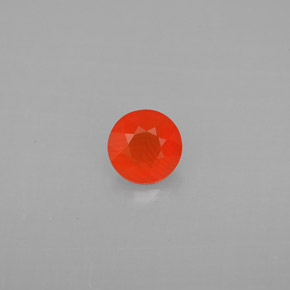0.40캐럿 천연 오렌지 카넬리안, 투명한, 4.90 mm, 투명/반투명