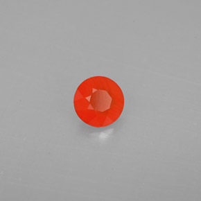 0.40캐럿 천연 오렌지 카넬리안, 투명한, 4.90 mm, 투명/반투명