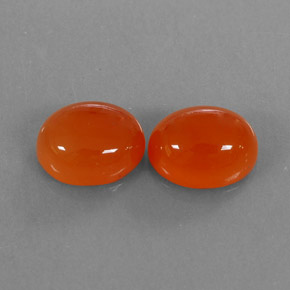 캐럿 천연 오렌지 카넬리안 보석, 투명한, 10×8.2 mm, 투명/반투명