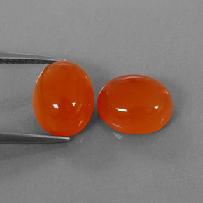 캐럿 천연 오렌지 카넬리안 보석, 투명한, 10×8.2 mm, 투명/반투명