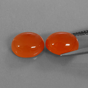 캐럿 천연 오렌지 카넬리안 보석, 투명한, 10×8.2 mm, 투명/반투명