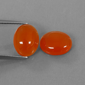 캐럿 천연 오렌지 카넬리안 보석, 투명한, 10×8.2 mm, 투명/반투명