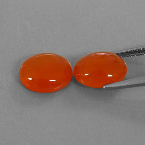 캐럿 천연 오렌지 카넬리안 보석, 투명한, 10×8.2 mm, 투명/반투명