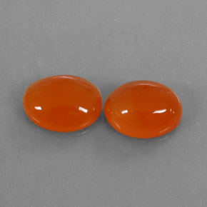 캐럿 천연 오렌지 카넬리안 보석, 투명한, 10.2×8.4 mm, 투명/반투명
