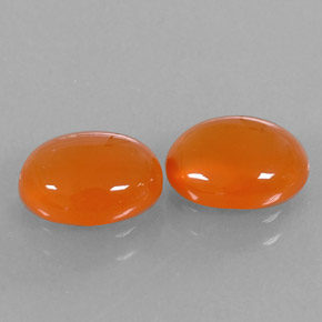 캐럿 천연 오렌지 카넬리안 보석, 투명한, 9×7 mm, 투명/반투명