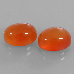 캐럿 천연 오렌지 카넬리안 보석, 투명한, 9×6.9 mm, 투명/반투명