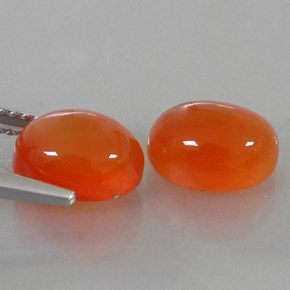 캐럿 천연 오렌지 카넬리안 보석, 투명한, 9×6.9 mm, 투명/반투명