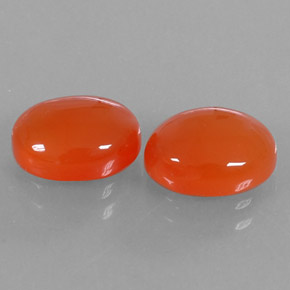 캐럿 천연 오렌지 카넬리안 보석, 투명한, 9×7 mm, 투명/반투명
