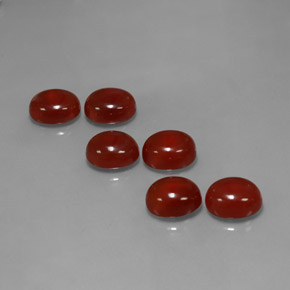 캐럿 천연 갈색빛 레드 카넬리안 보석, 타원형 컷, 12.1×10.1 mm, 투명한