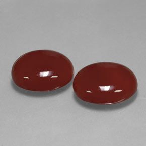 캐럿 천연 갈색빛 레드 카넬리안 보석, 타원형 컷, 14.1×12.1 mm, 투명한