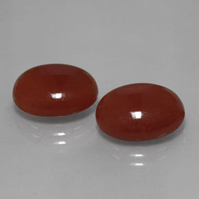 캐럿 천연 갈색빛 레드 카넬리안 보석, 타원형 컷, 14.1×12 mm, 투명한